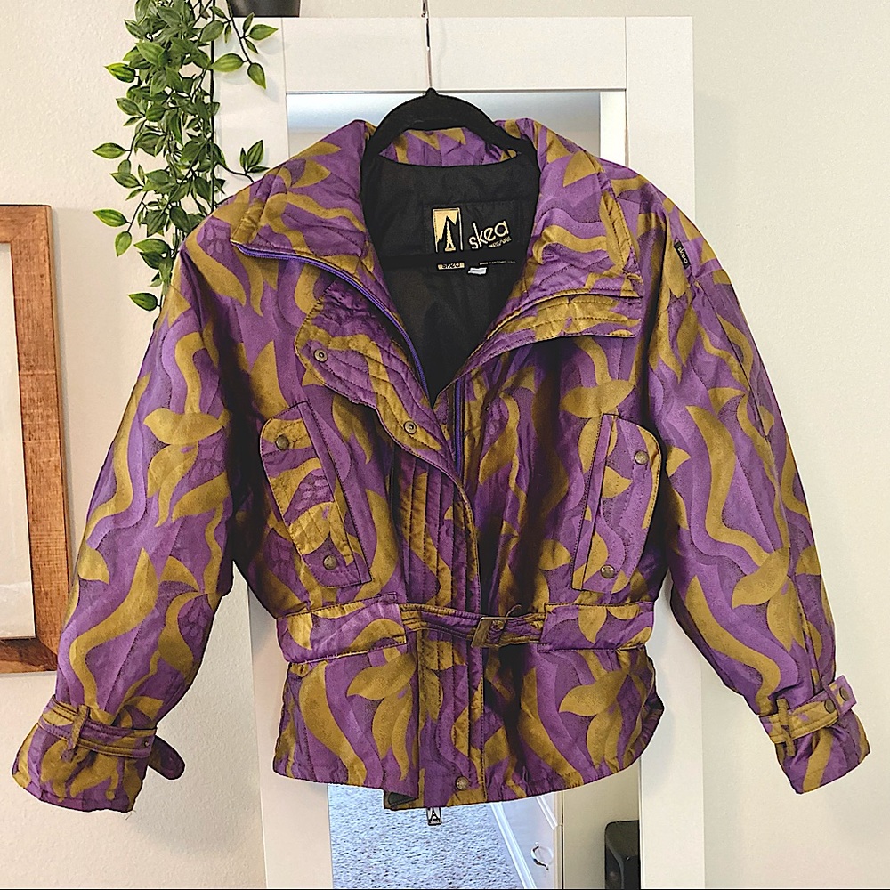 Skea Women's Purple and Gold Ski Jacket